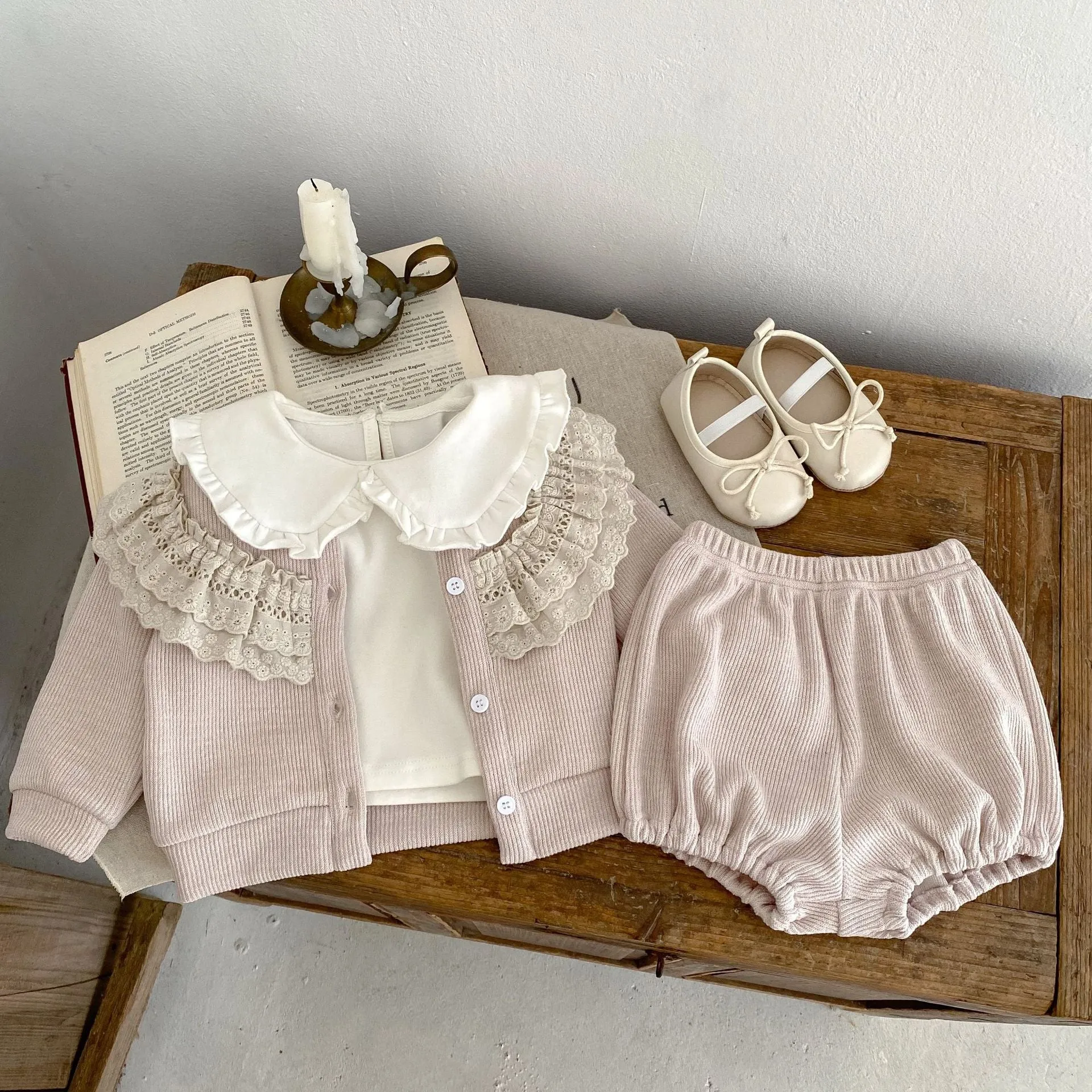 2 Pieces Set Baby Kid Girls Solid Color Tops And Shorts Wholesale 230828247