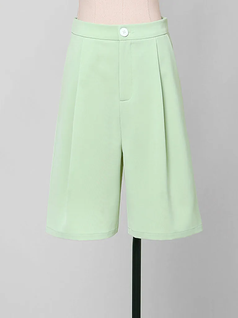 2PS Light Green 1940S Vintage Classic Top And Pant Suit