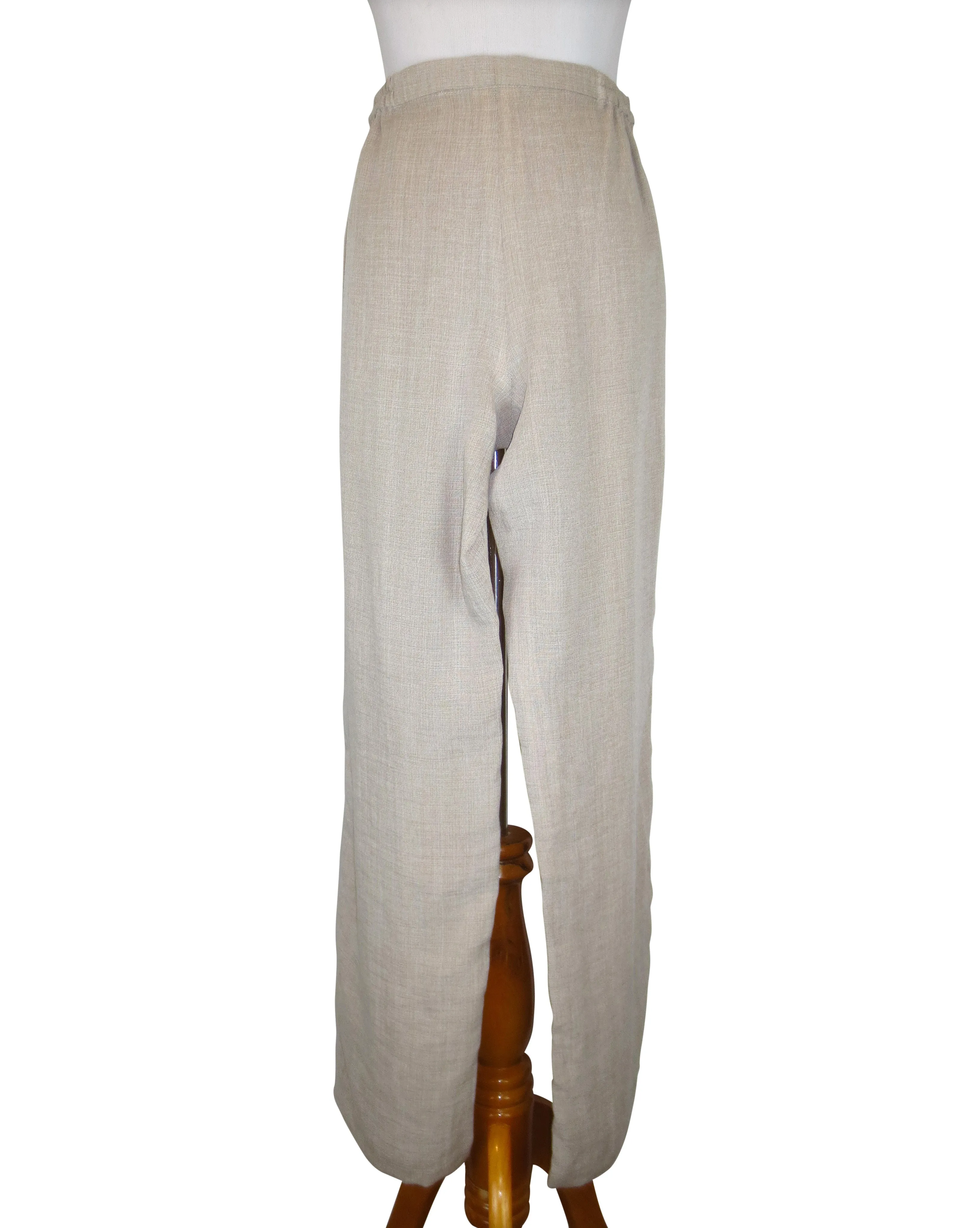 AAPT16 - Bootcut Full Length Linen Pant