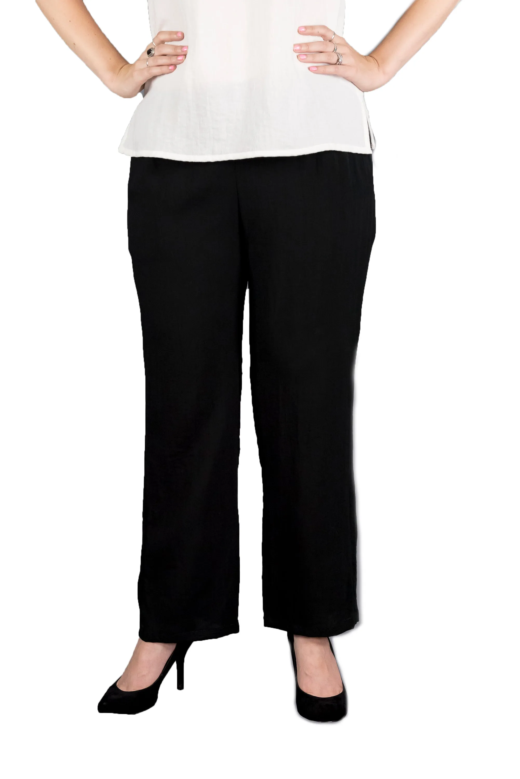 AAPT16 - Bootcut Full Length Linen Pant