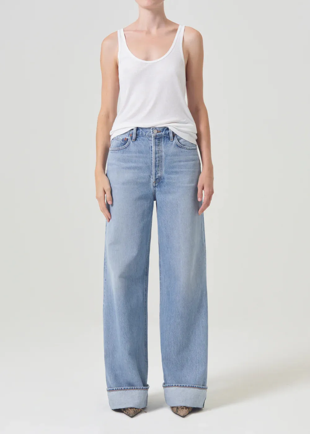 Agolde - Dame High Rise Wide Leg Jean - Showdown