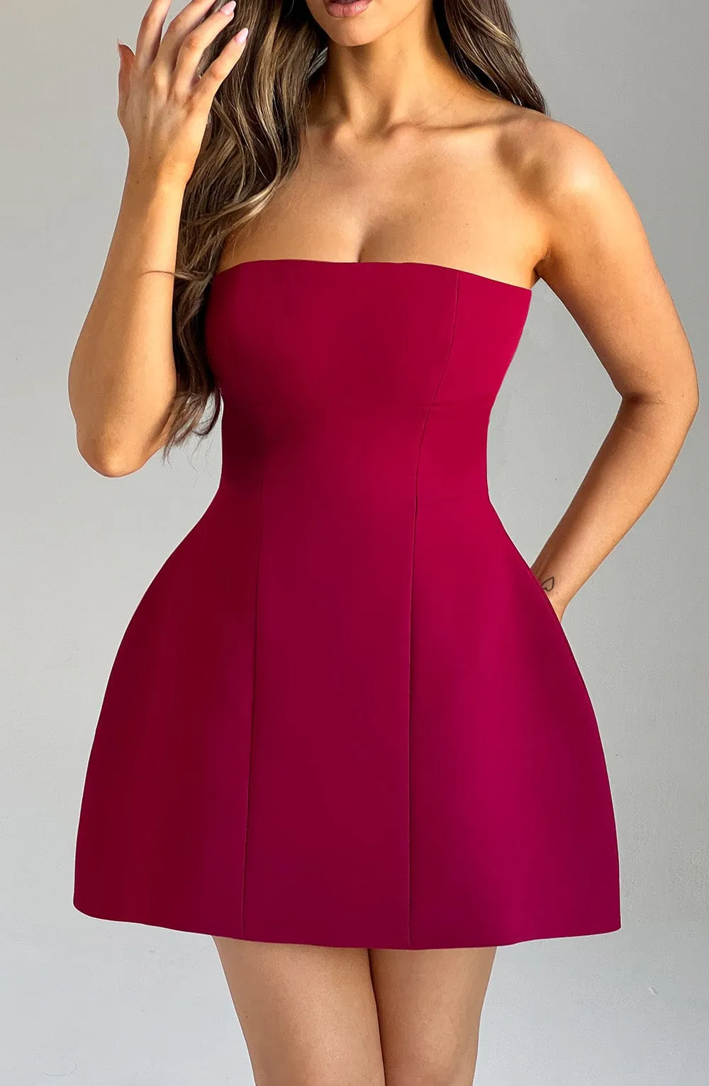 Asha Mini Dress - Wine