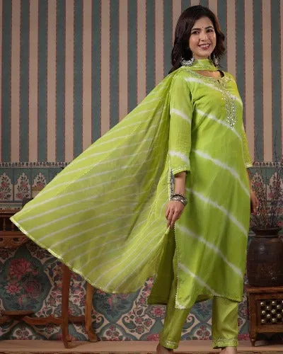 Bandani Tye dye Chiffon Salwar Suit