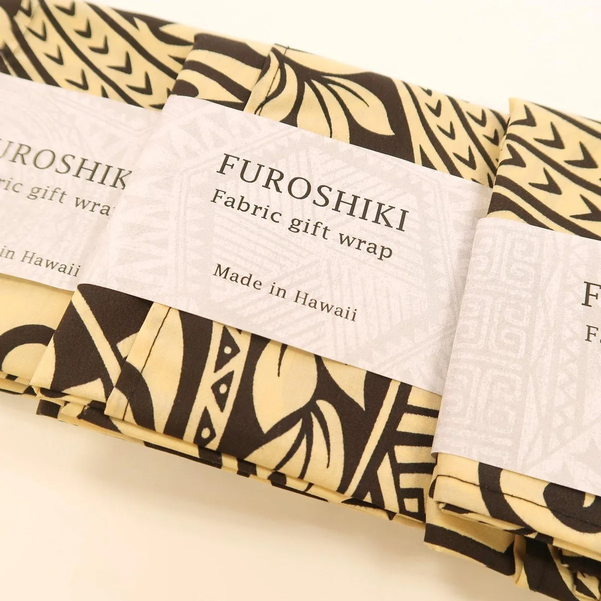 Beige Tapa Gift Wrap Furoshiki | Eco Wrapping Cloth