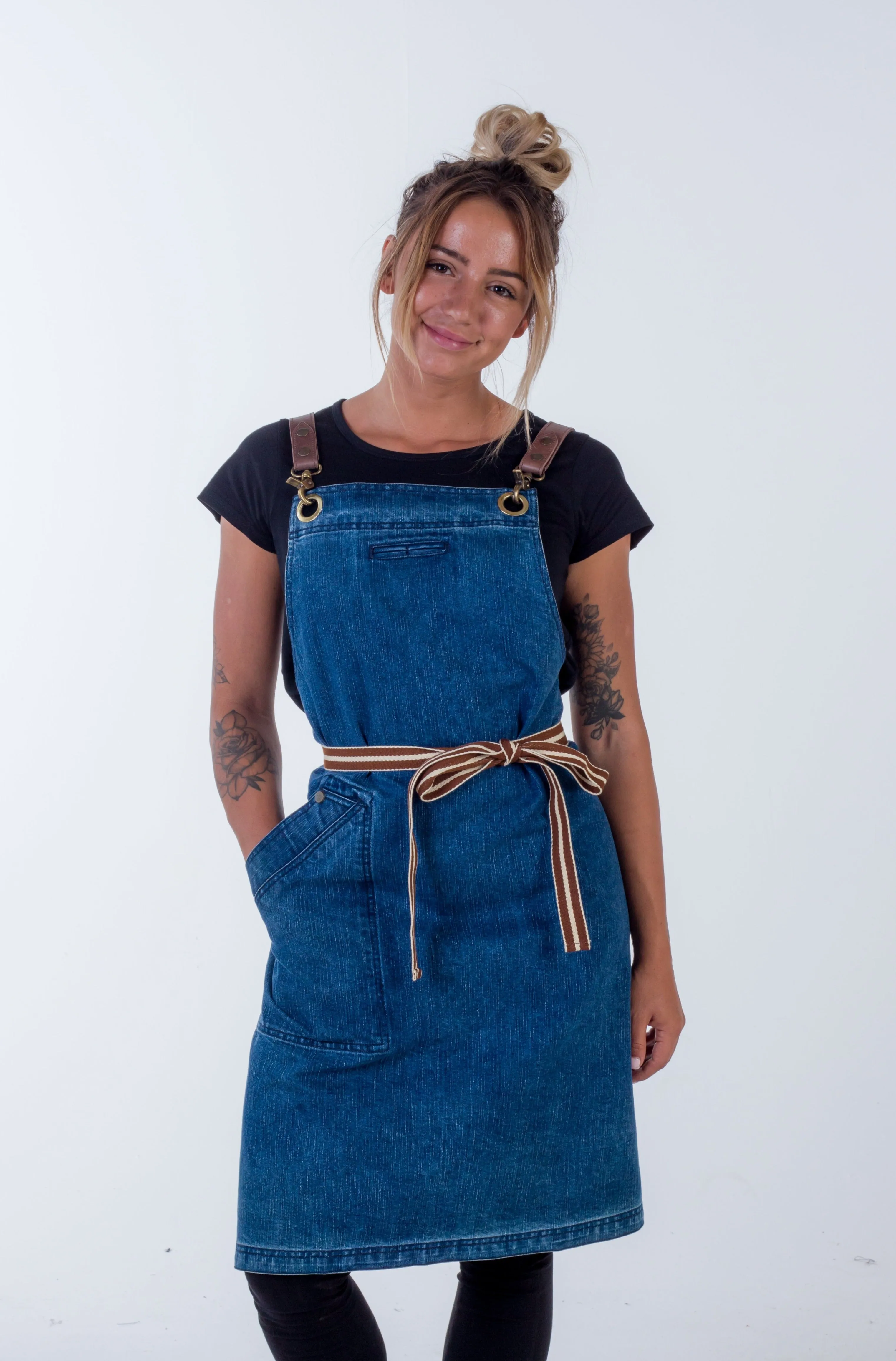 Blue Denim apron Swiss