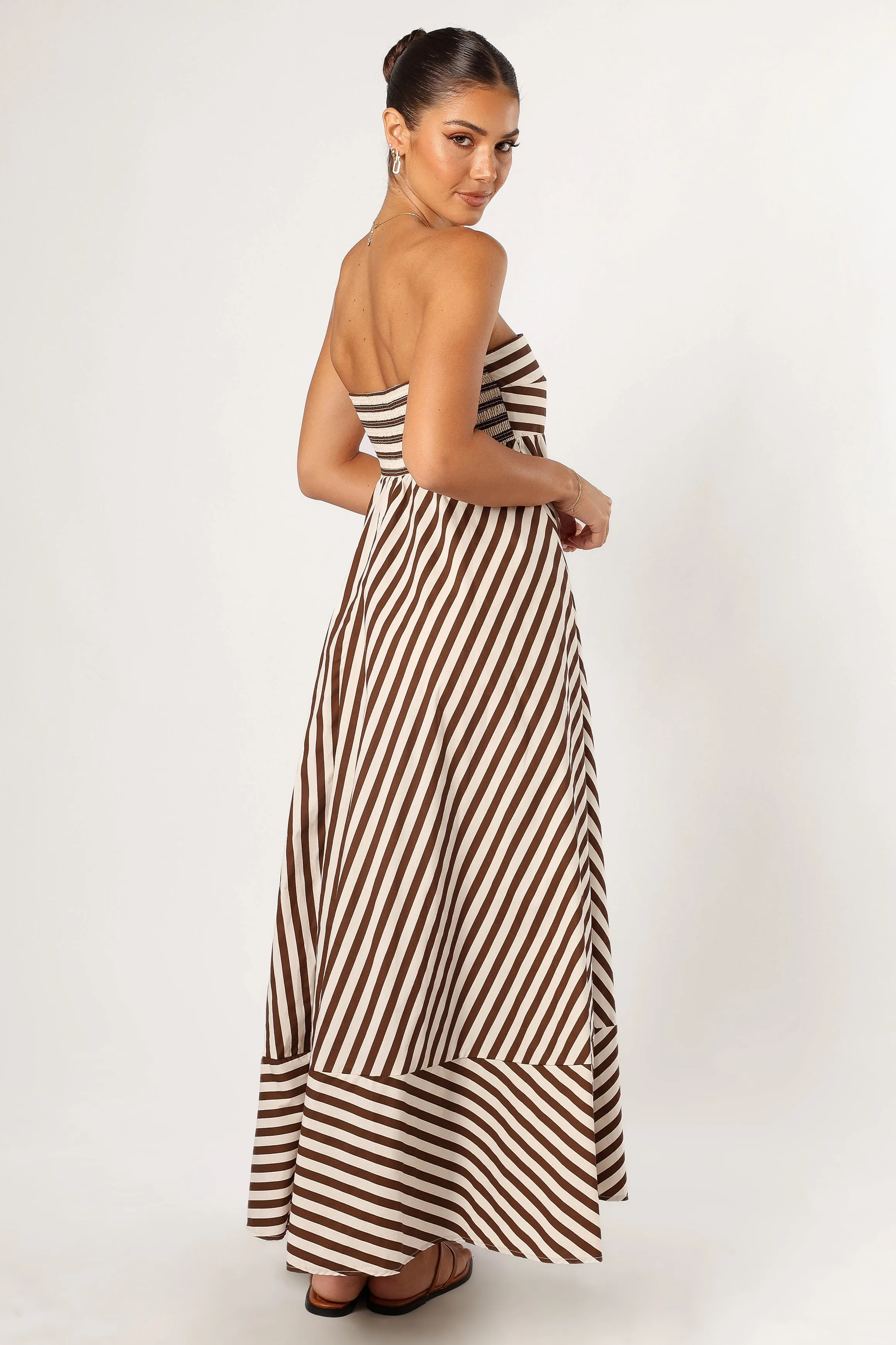 Bowie Strapless Maxi Dress - Chocolate