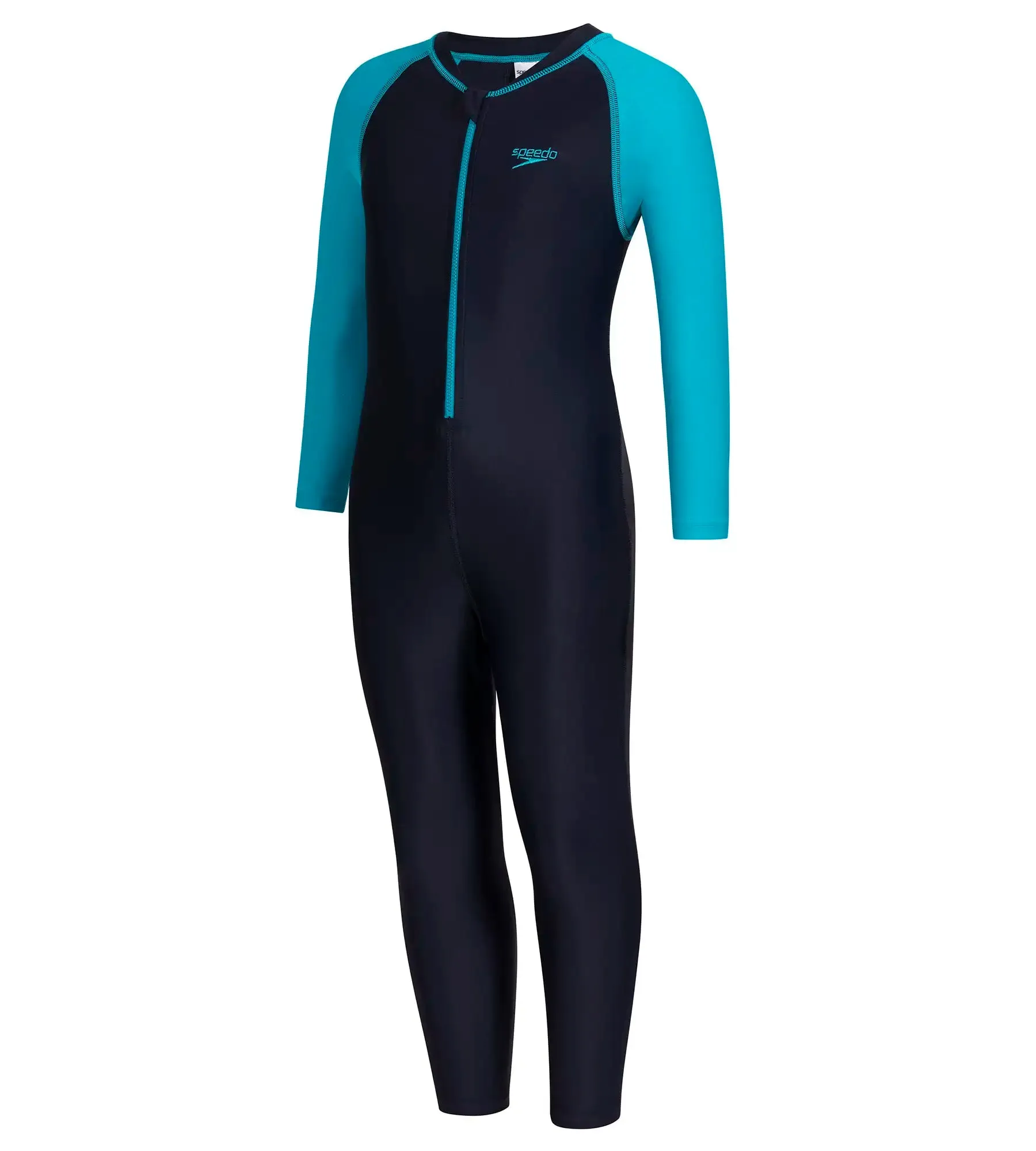 Boy's Endurance All in one suit   - True Navy  &  Aquarium