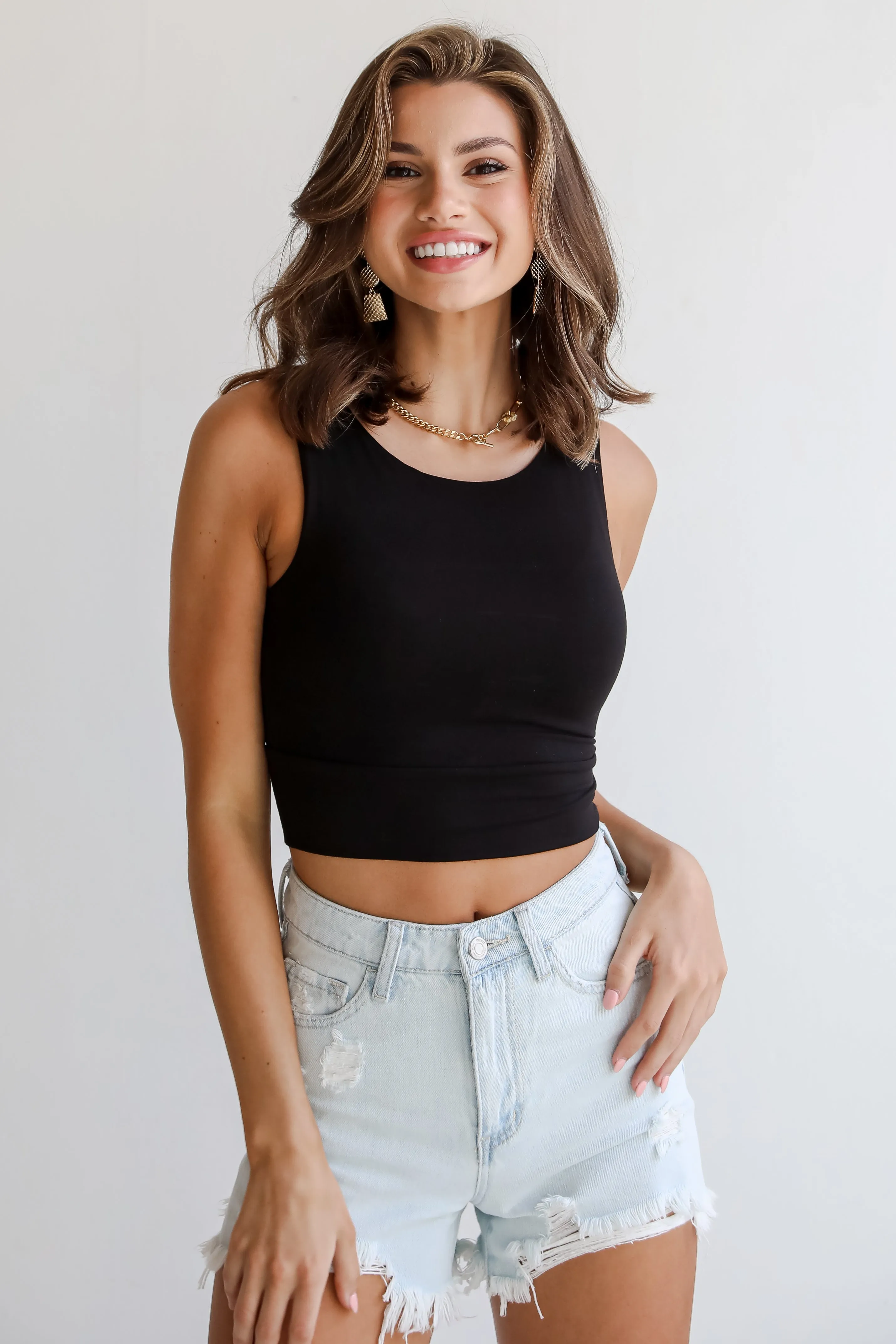 Brielle Everyday Cropped Tank - DU DEAL