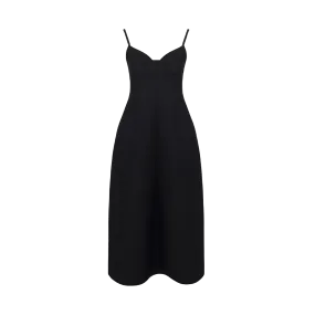 Bustier Cut Sleeveless Midi Dress