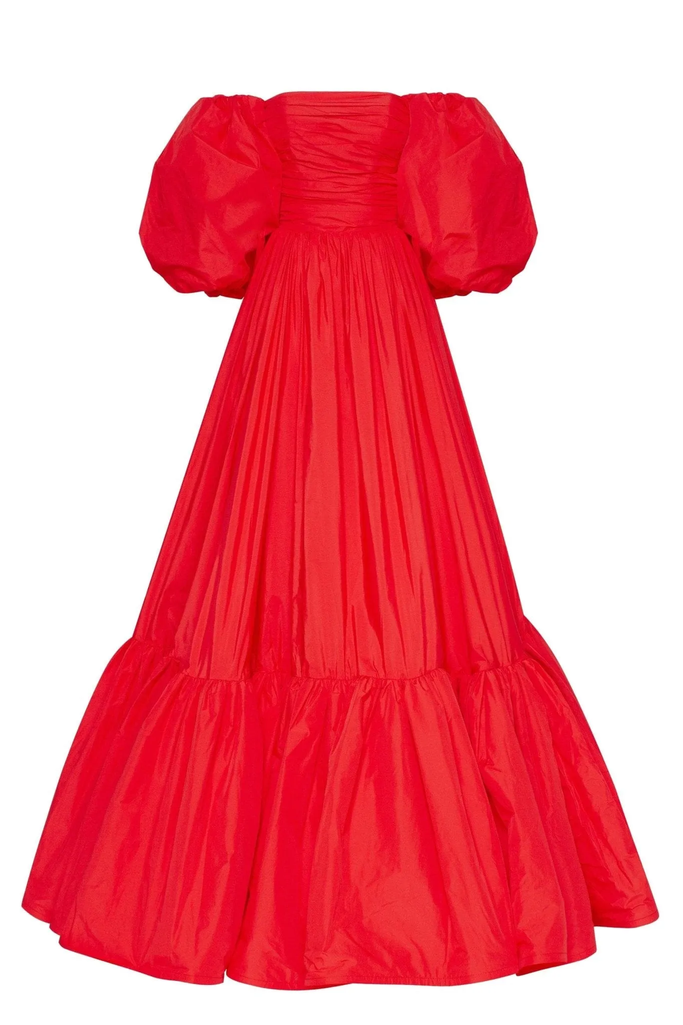 Carmen puffy dress with voluminous off-the-shoulder sleeves