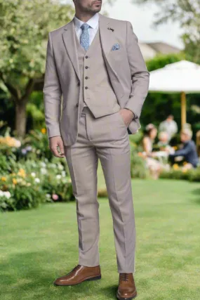 Cavani Miami Beige Three Piece Suit