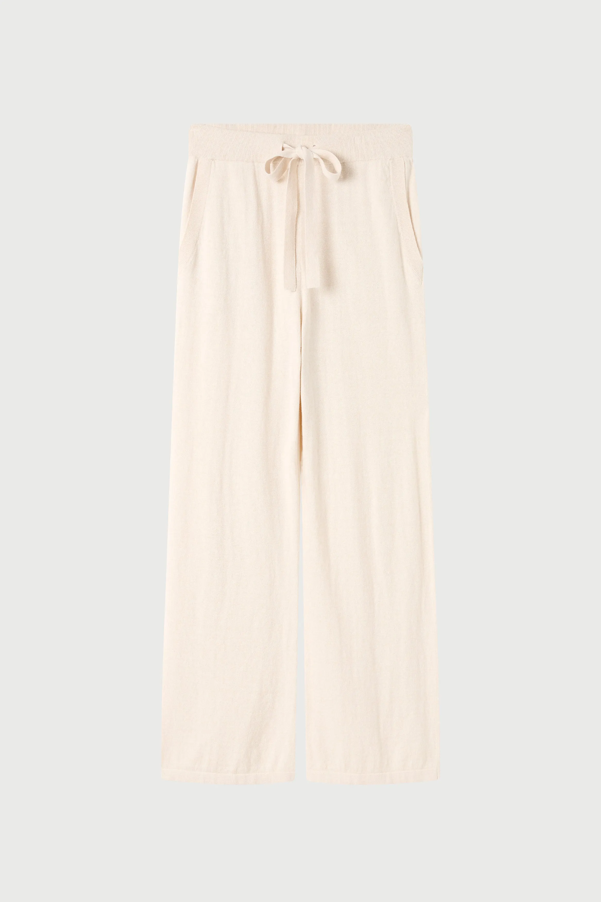 Cotton Cashmere Wide Leg Pant