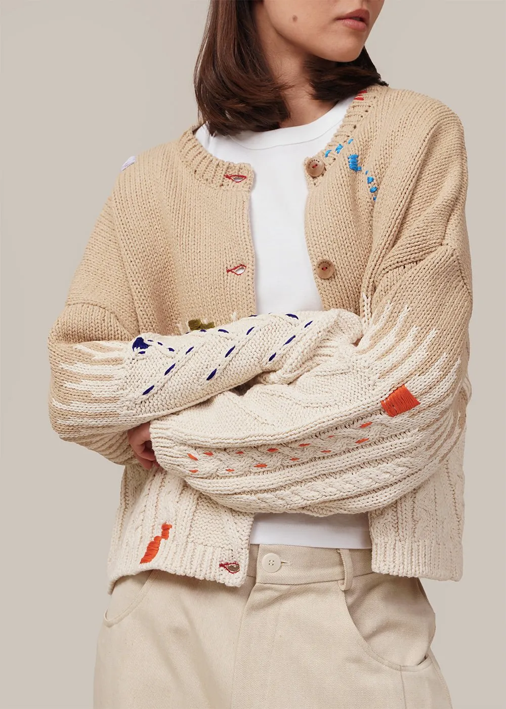 Cotton Embroidered Cardigan