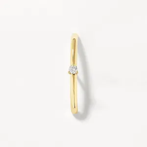 Diamond Suspender Bar Single Earring in 10k Gold