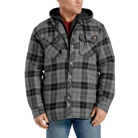 Dickies Flannel Hooded Shirt Jacket - Slate Graphic Plaid