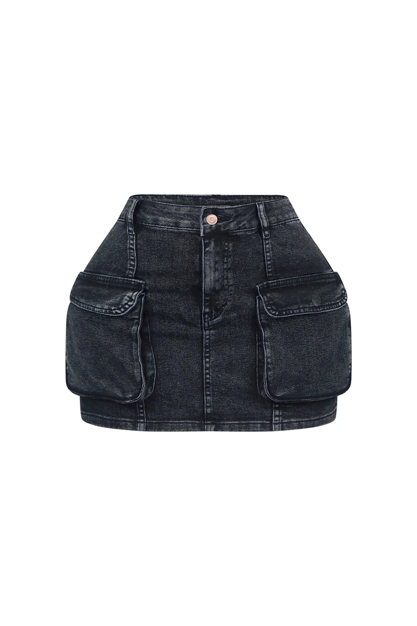 Dream Girl Washed Denim Mini Skirt