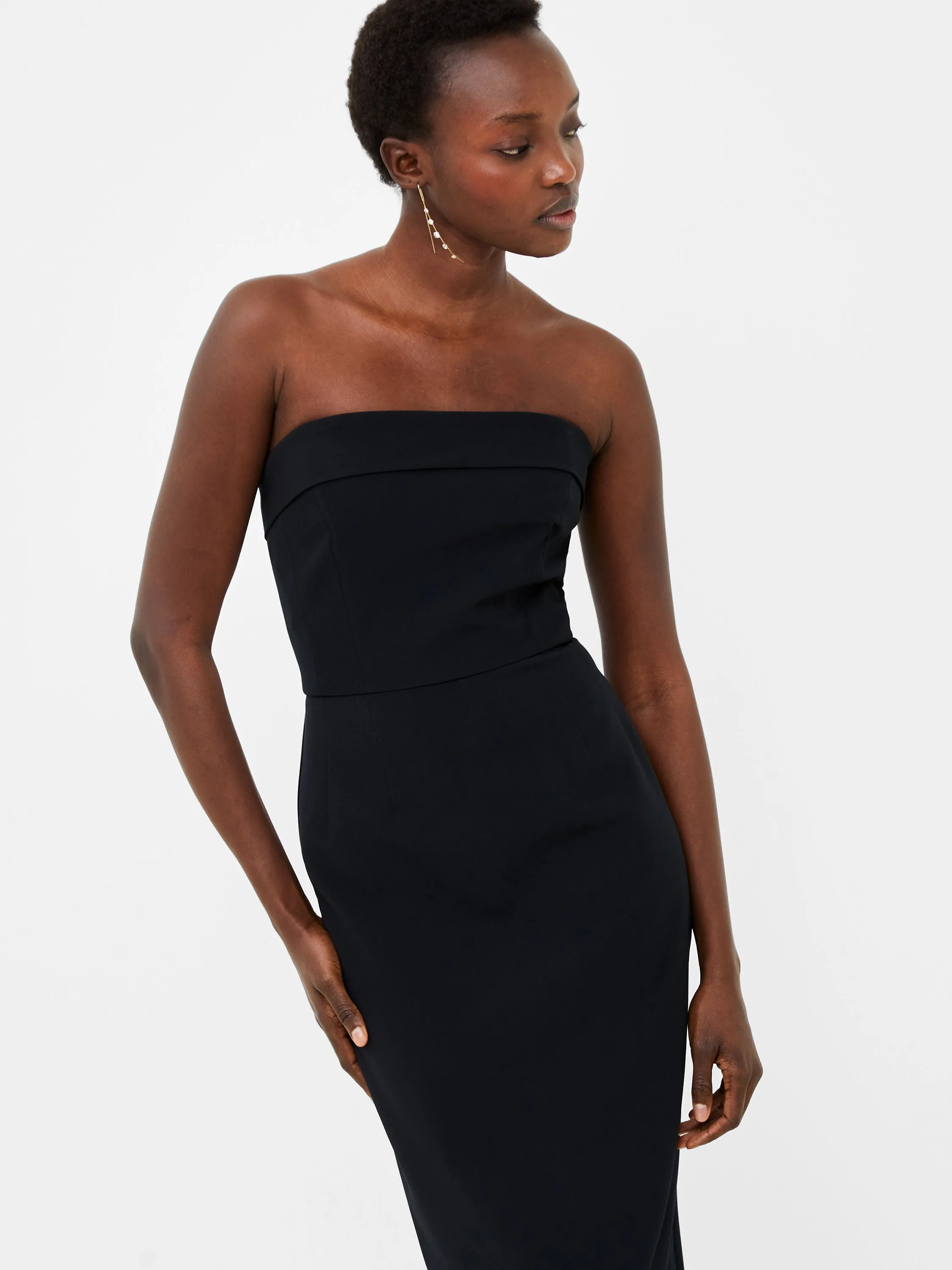 Echo Crepe Strapless Dress