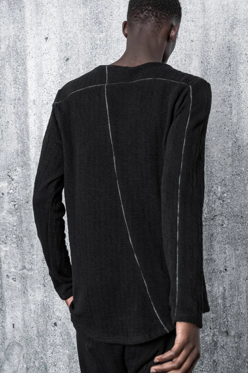 eigensinnig wien | Dave | Ausgefallener Herren Strickpullover in Schwarz