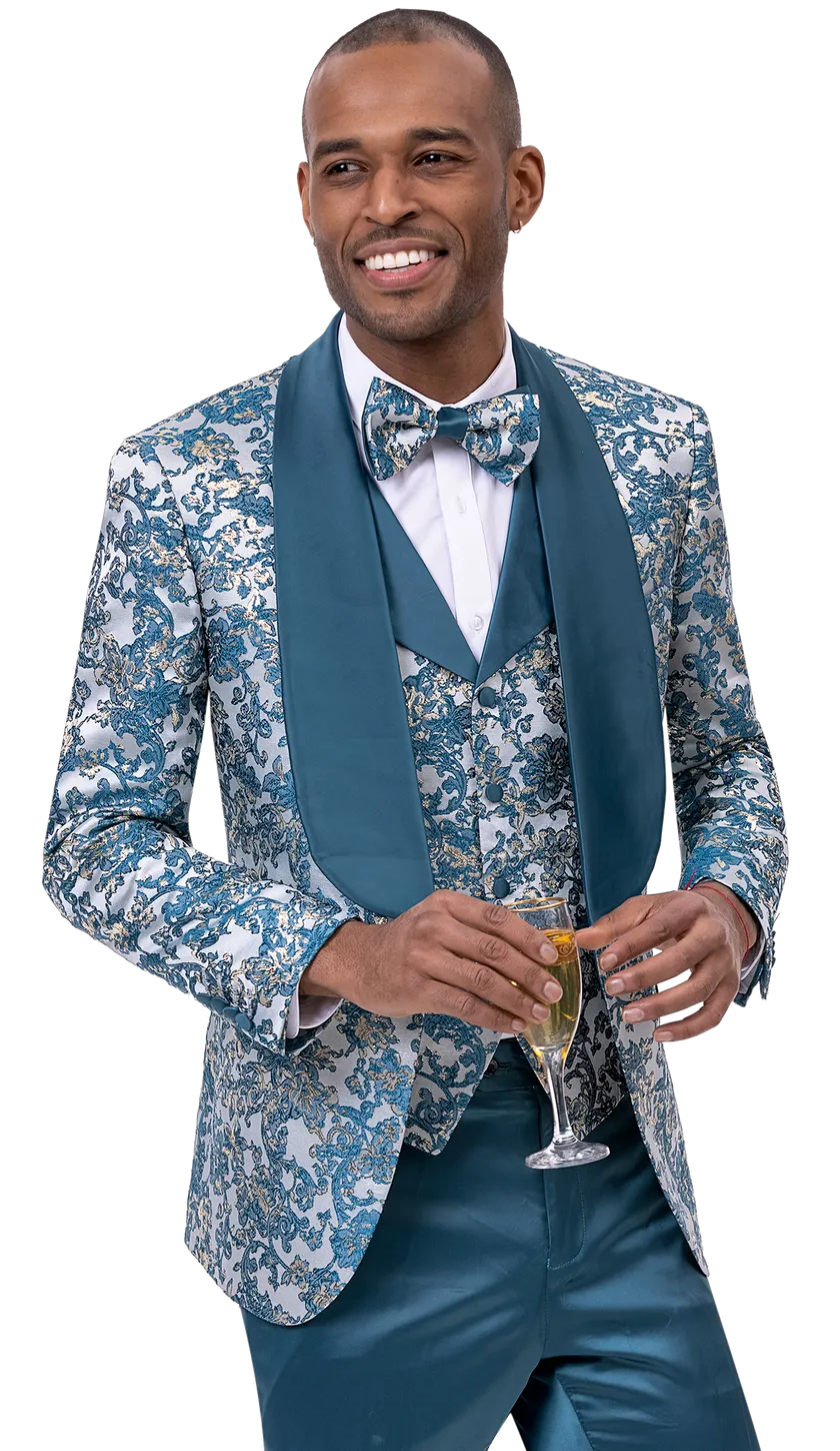 EJ Samuel Teal Suit JP108