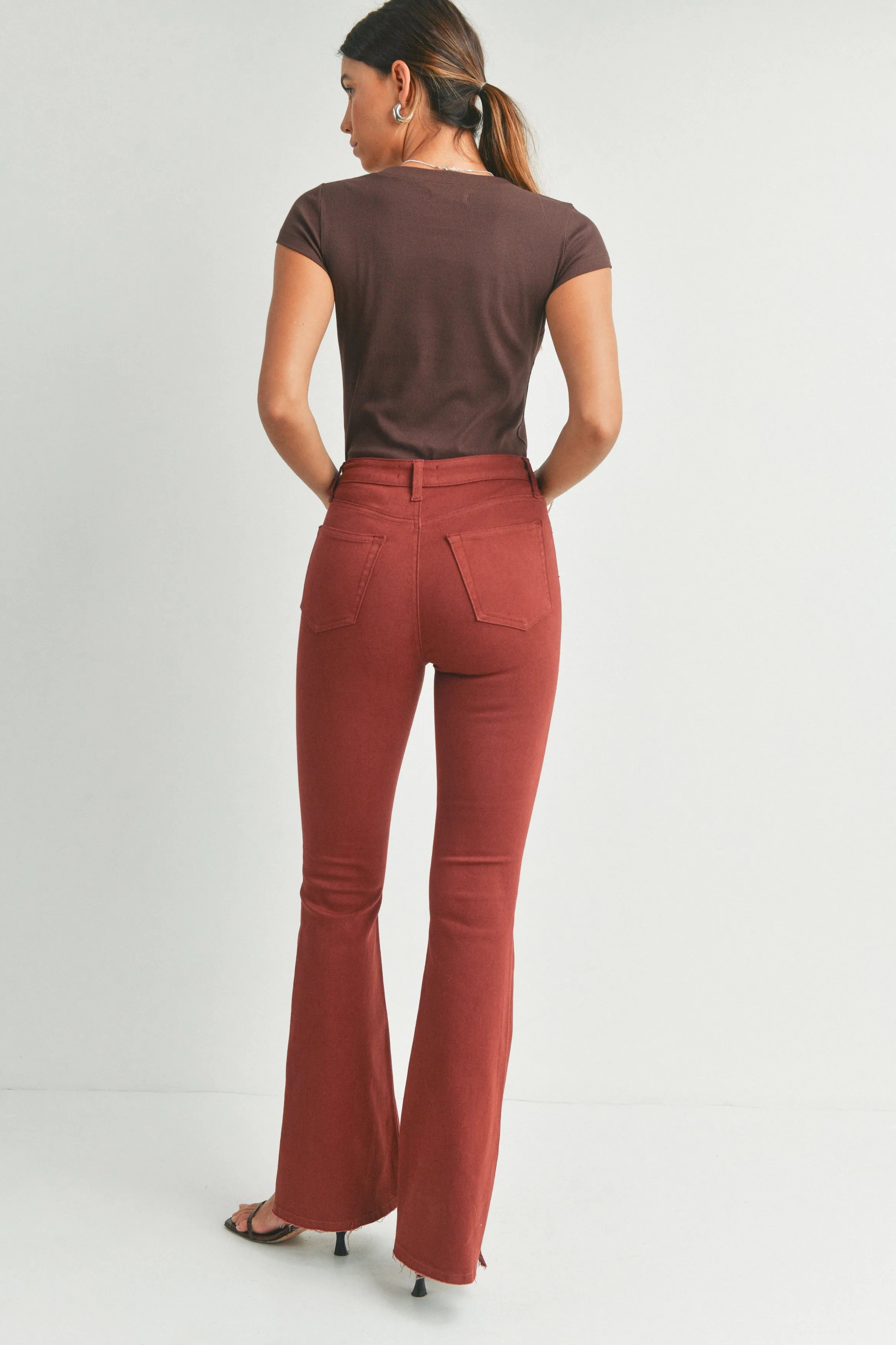 Emma Flare Jeans Brick