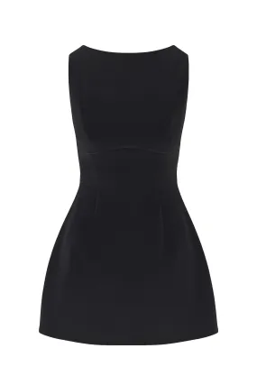 Estelle Sleeveless Bustier Mini Dress - Black