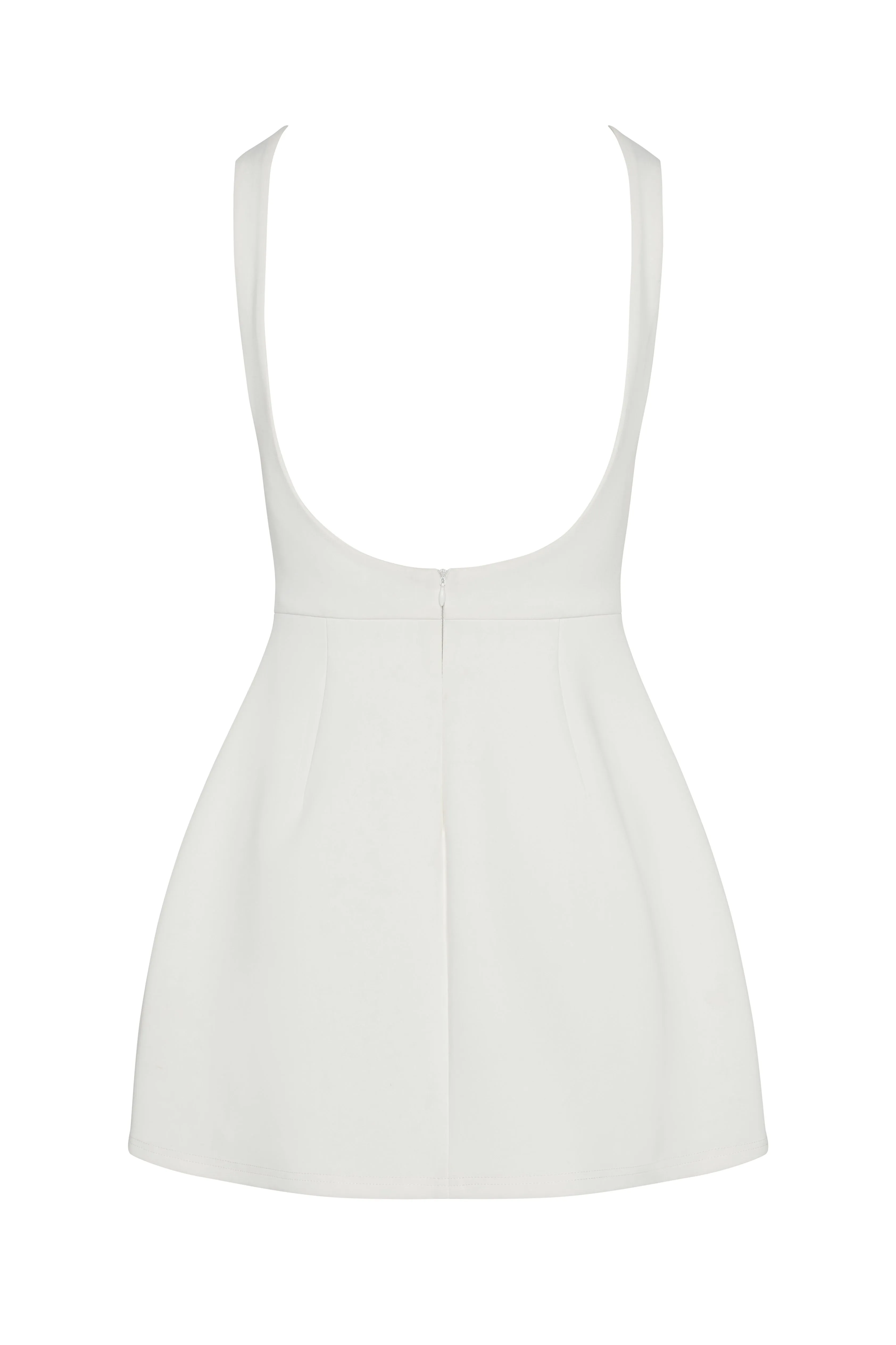 Estelle Sleeveless Bustier Mini Dress - White