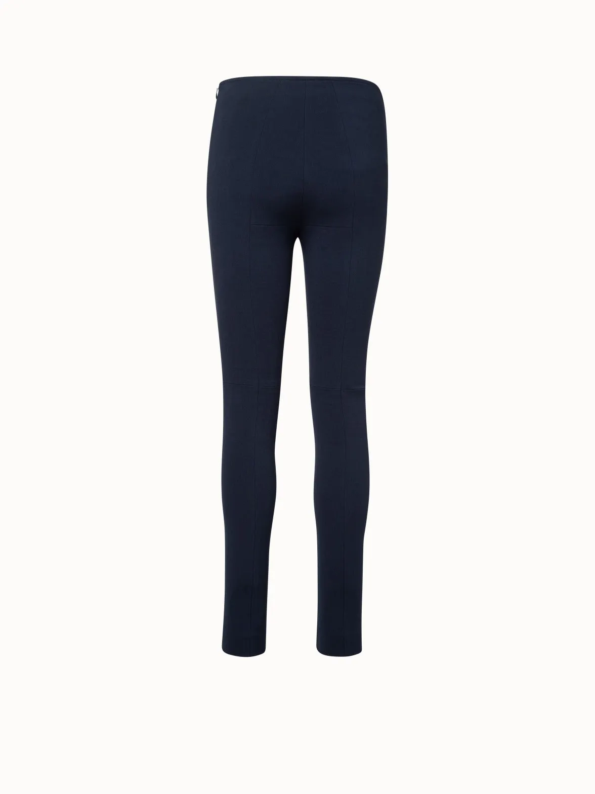 Fancy Skinny-Fit Hose aus Lammleder und Jersey