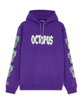 Felpa Uomo Octopus Feed Me Hoodie Viola