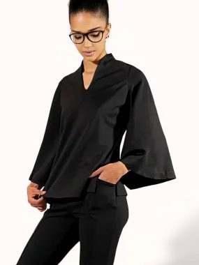 Flutter Sleeve Lightweight Stretch Knit Tunic - The Waverly