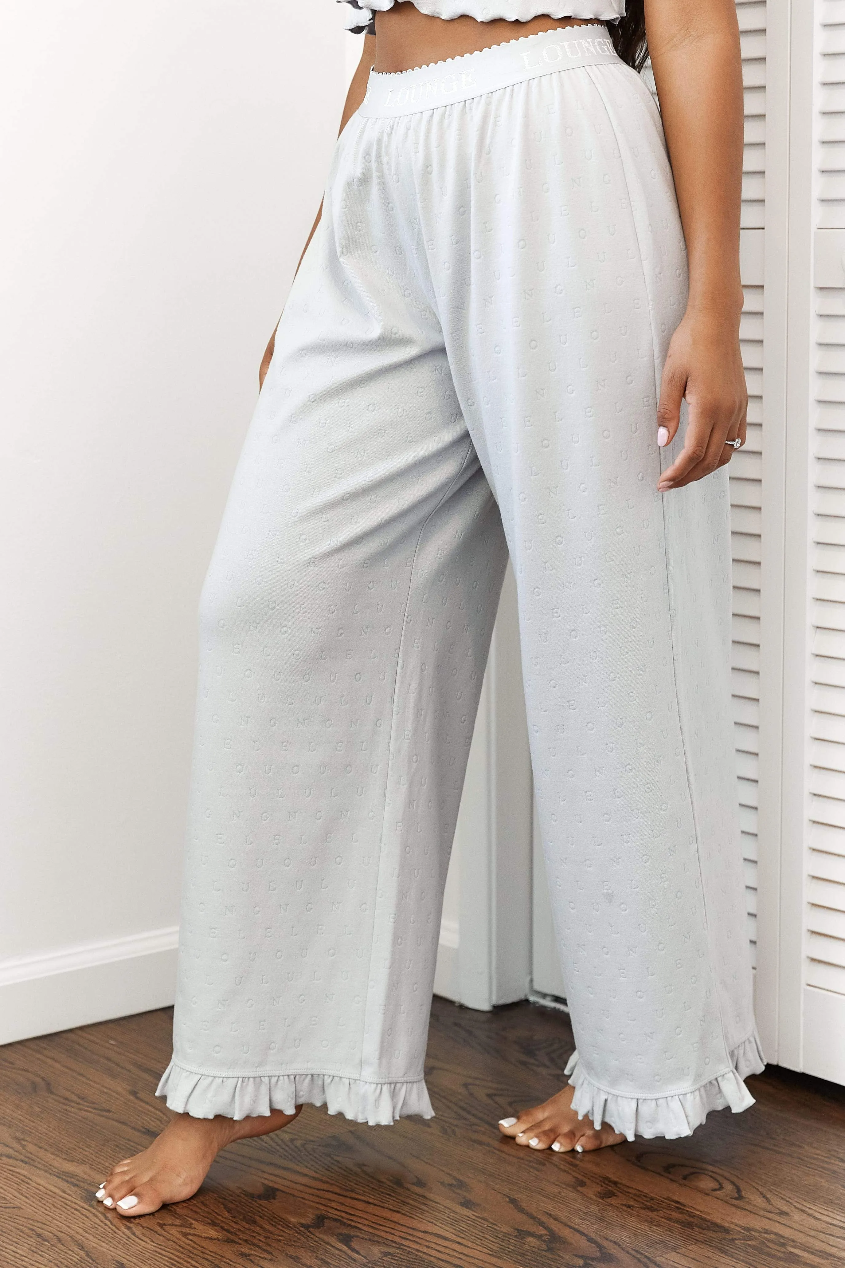 Frill Pyjama Trousers - Frost