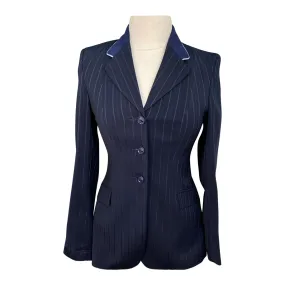 Grand Prix Stretch Show Coat in Navy Pinstripe - Women's 10T (US 4L)