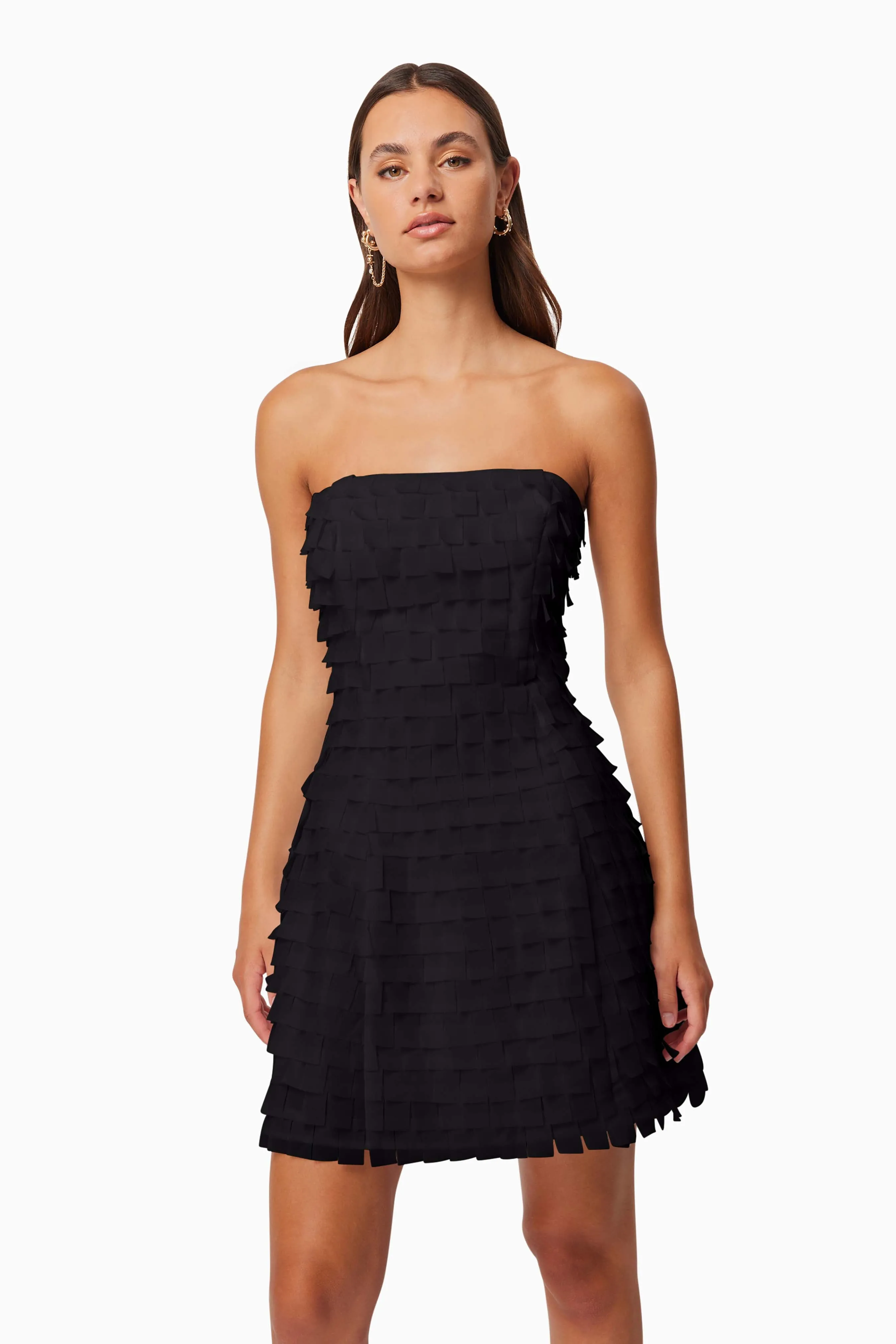 Hailey Strapless Mini Party Dress In Black