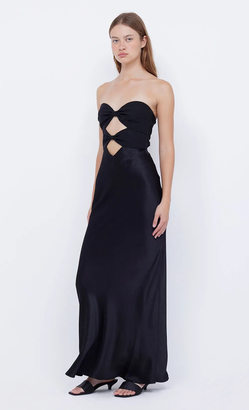 HALLE STRAPLESS DRESS - BLACK