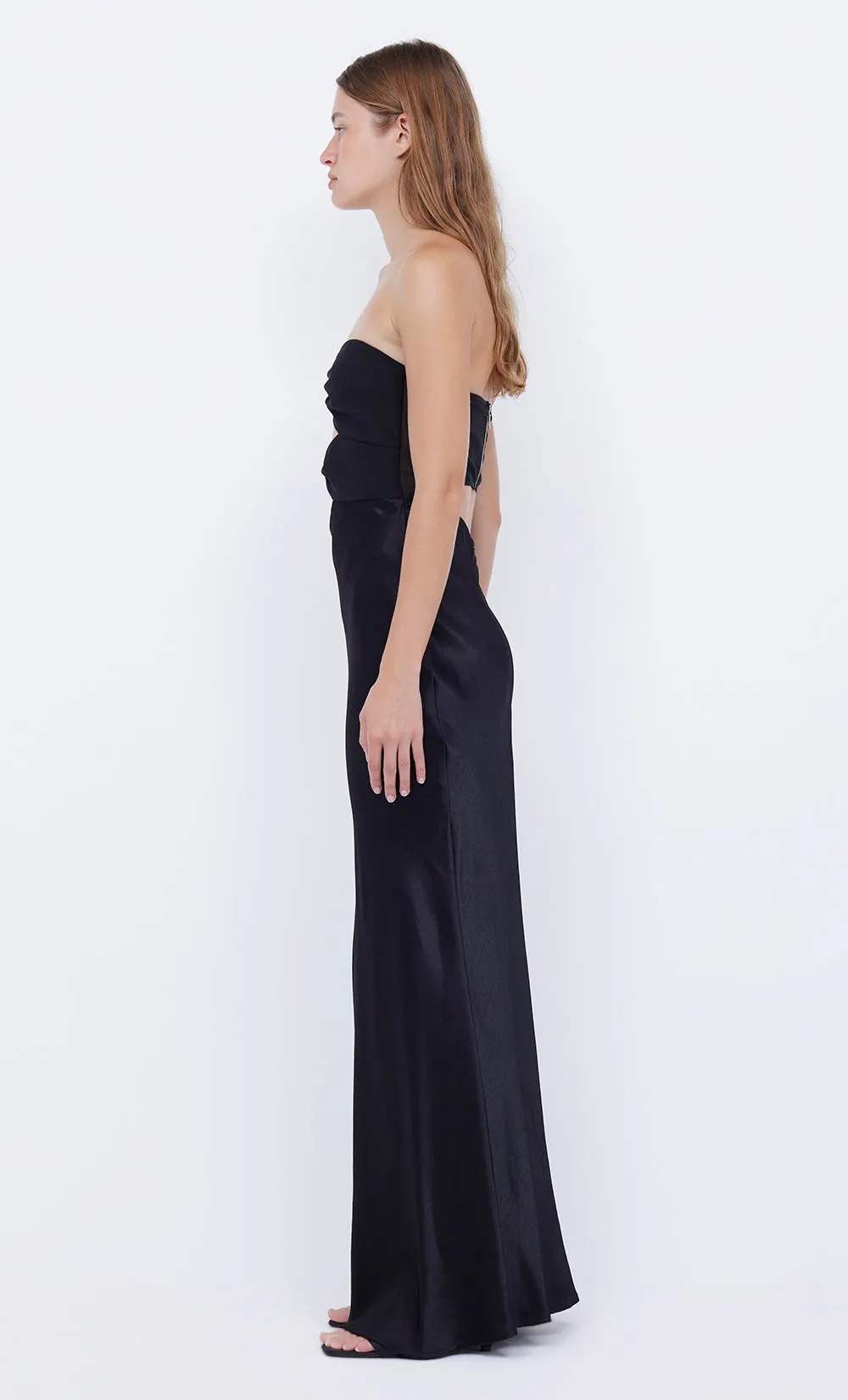 HALLE STRAPLESS DRESS - BLACK