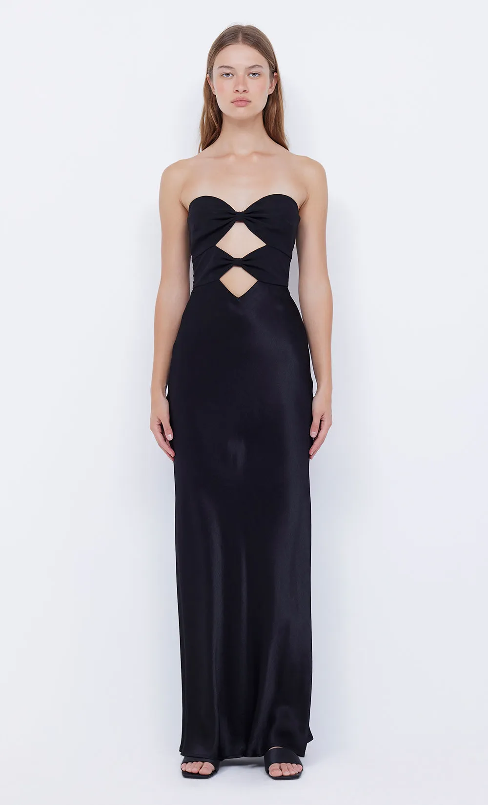 HALLE STRAPLESS DRESS - BLACK