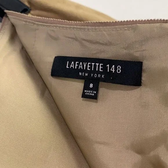 Lafayette148tan suede asymmetrical skirt