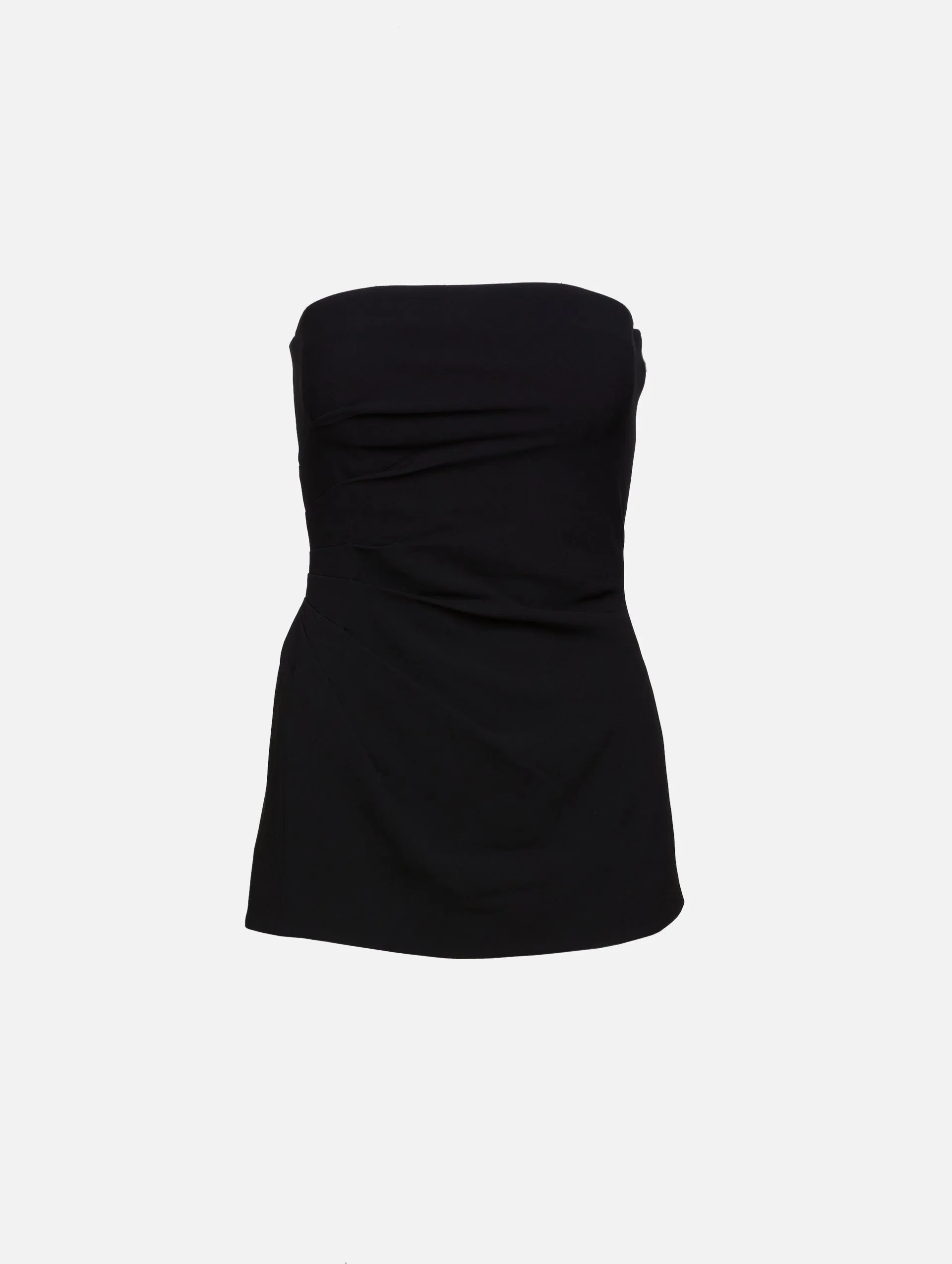 Matte Viscose Crepe Strapless Top