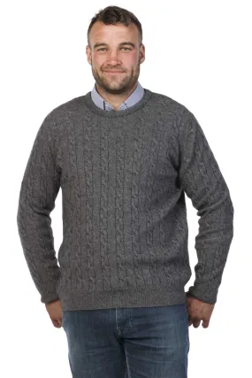 Mens Crew Cable Sweater