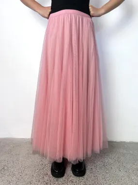 Minx Swan Lake Tulle Skirt - Dior Pink LONG