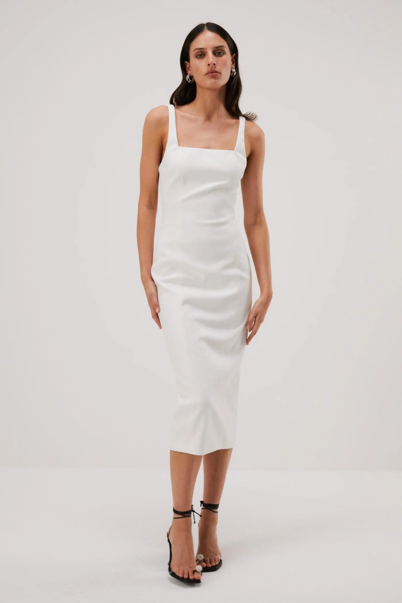 Misha Beck Bonded Midi Dress - Ivory