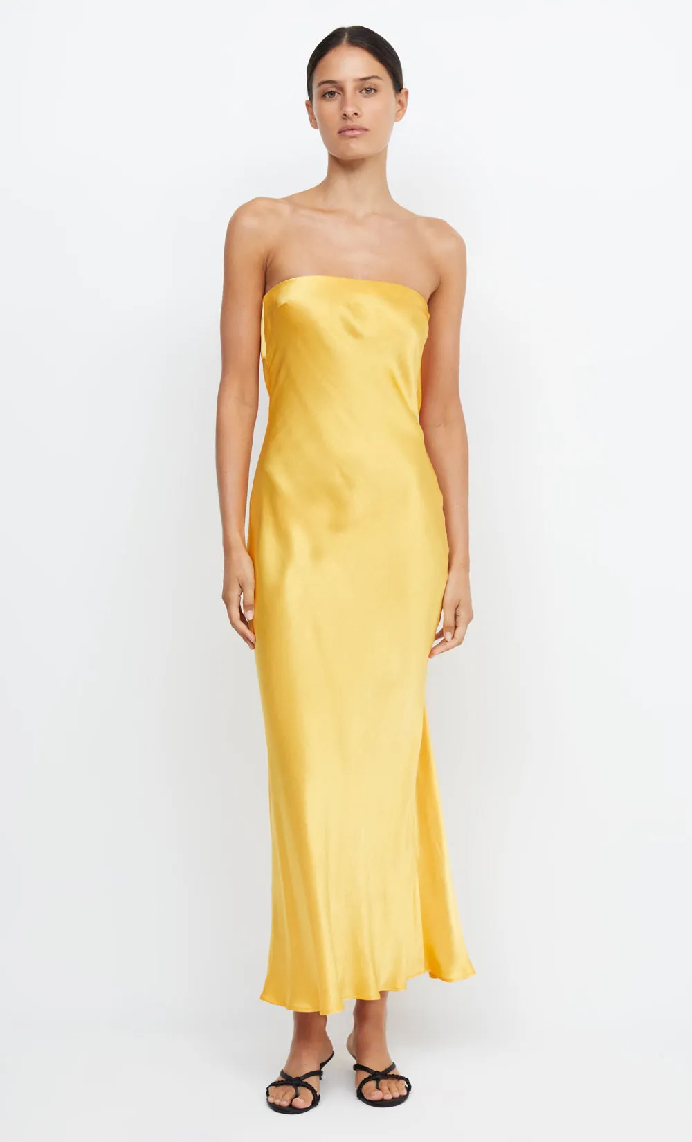 MOON DANCE STRAPLESS DRESS - MANGO