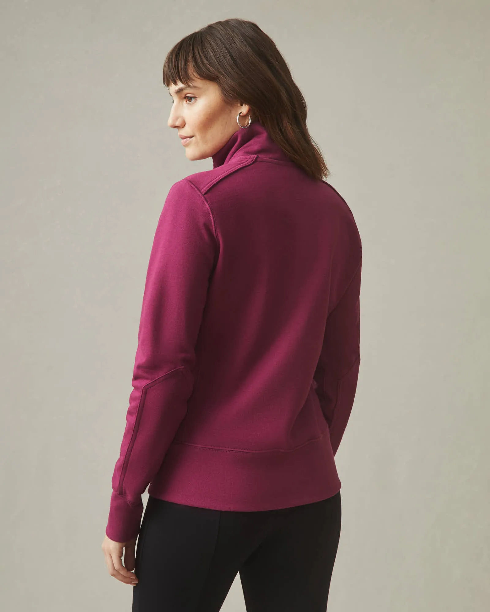 Moto Full Zip - Plum