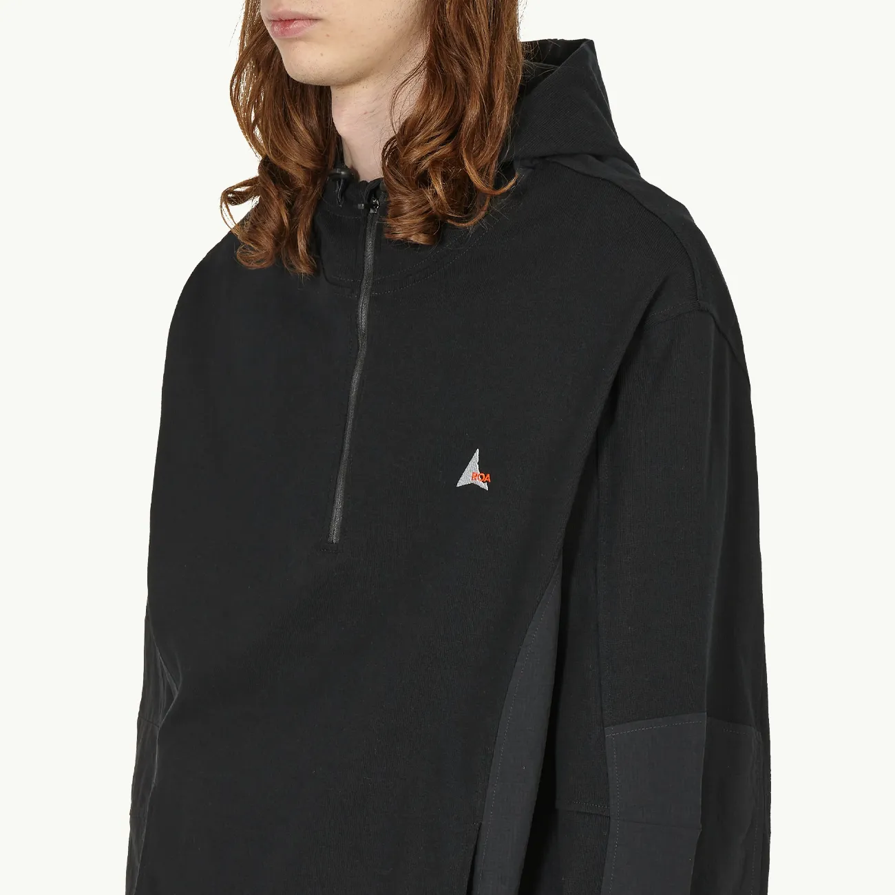 Paneled Hoodie - Black