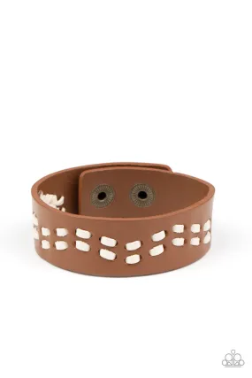 Paparazzi Leather Is My Favorite Color - Brown Urban Bracelet