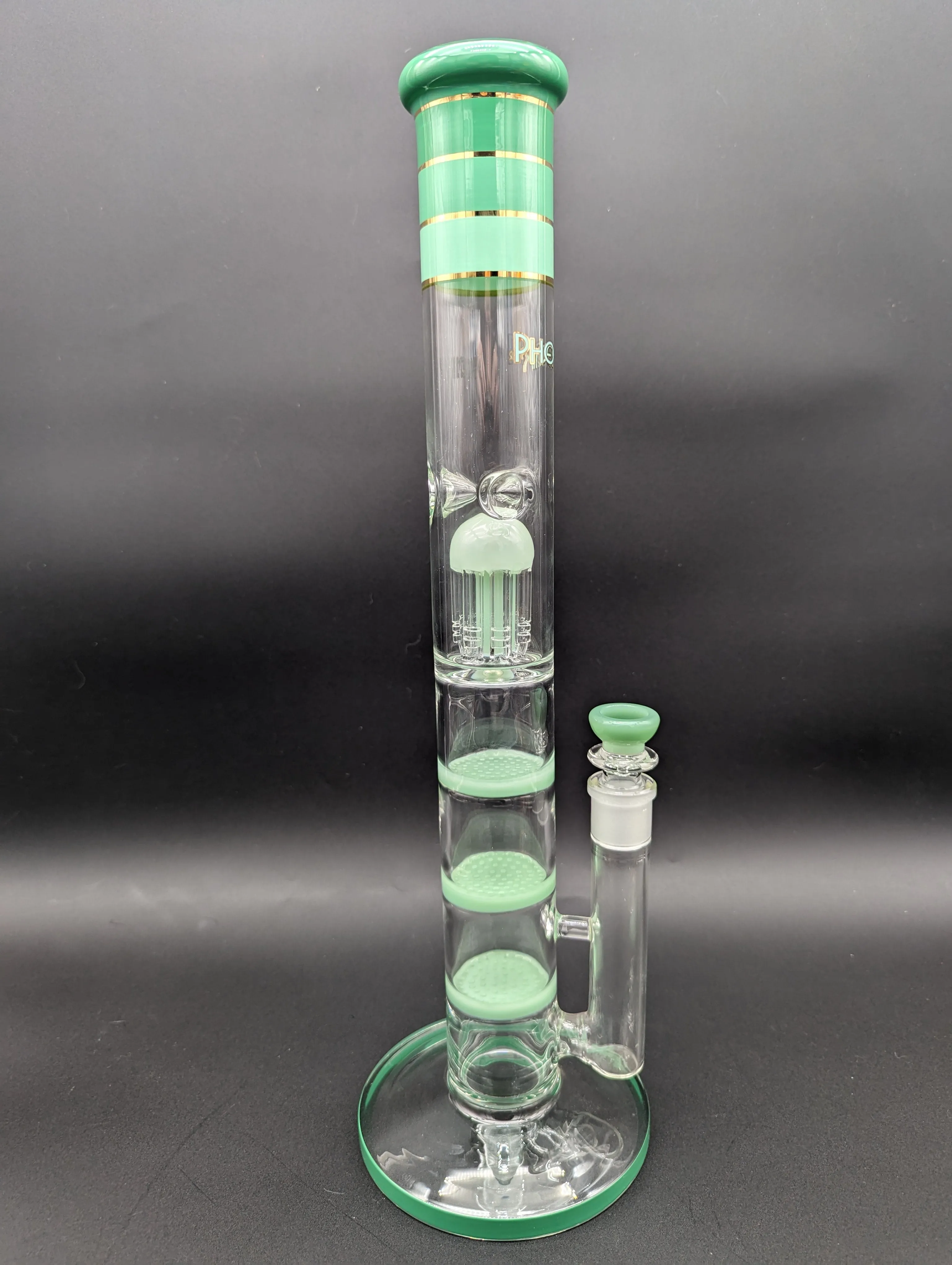 Phoenix 18 Straight Tube Quad Perc Bong