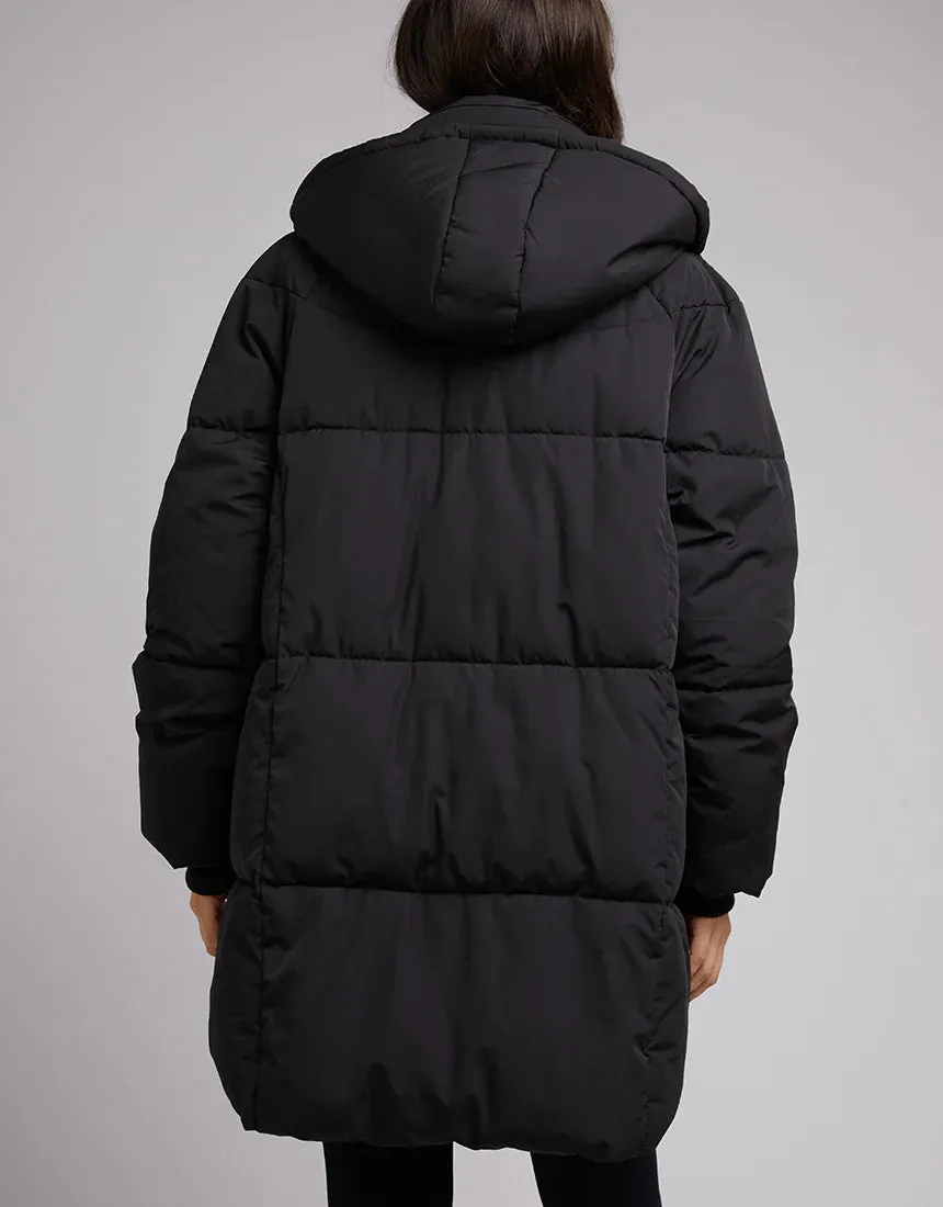 Remi Luxe Midi Puffer Black