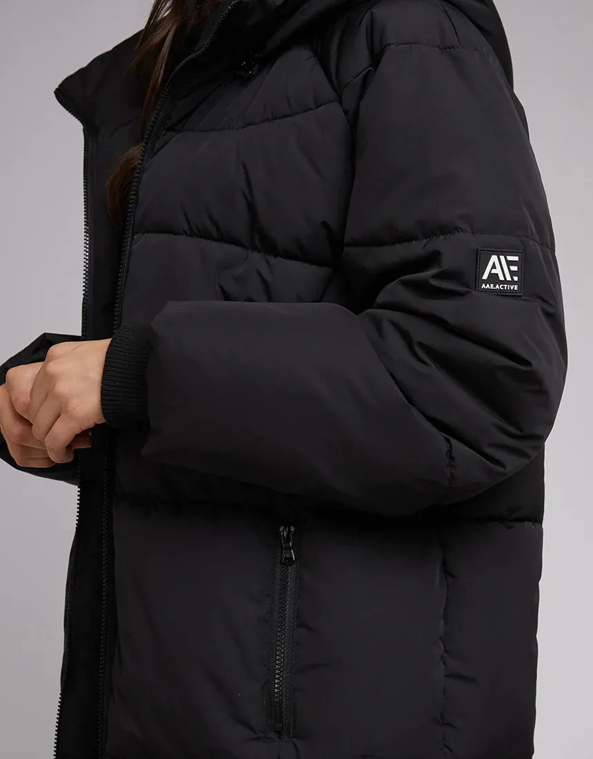 Remi Luxe Midi Puffer Black