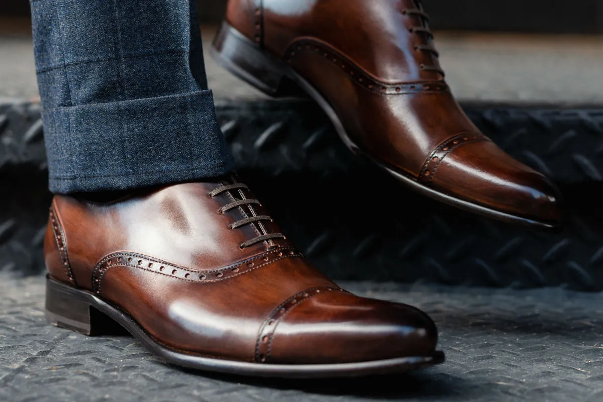 The Brando Semi-Brogue Oxford - Brown