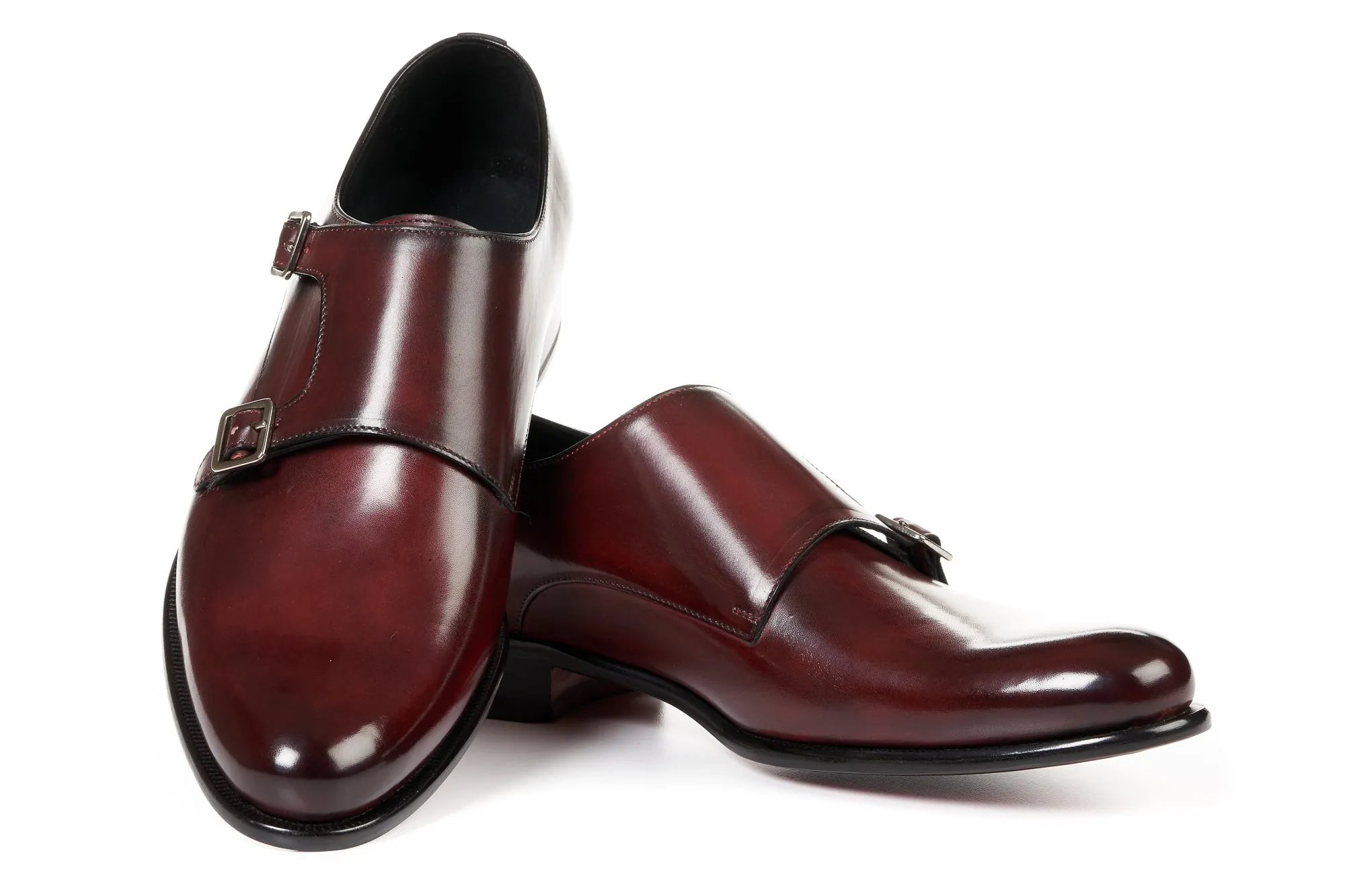 The Poitier Double Monk Strap - Oxblood