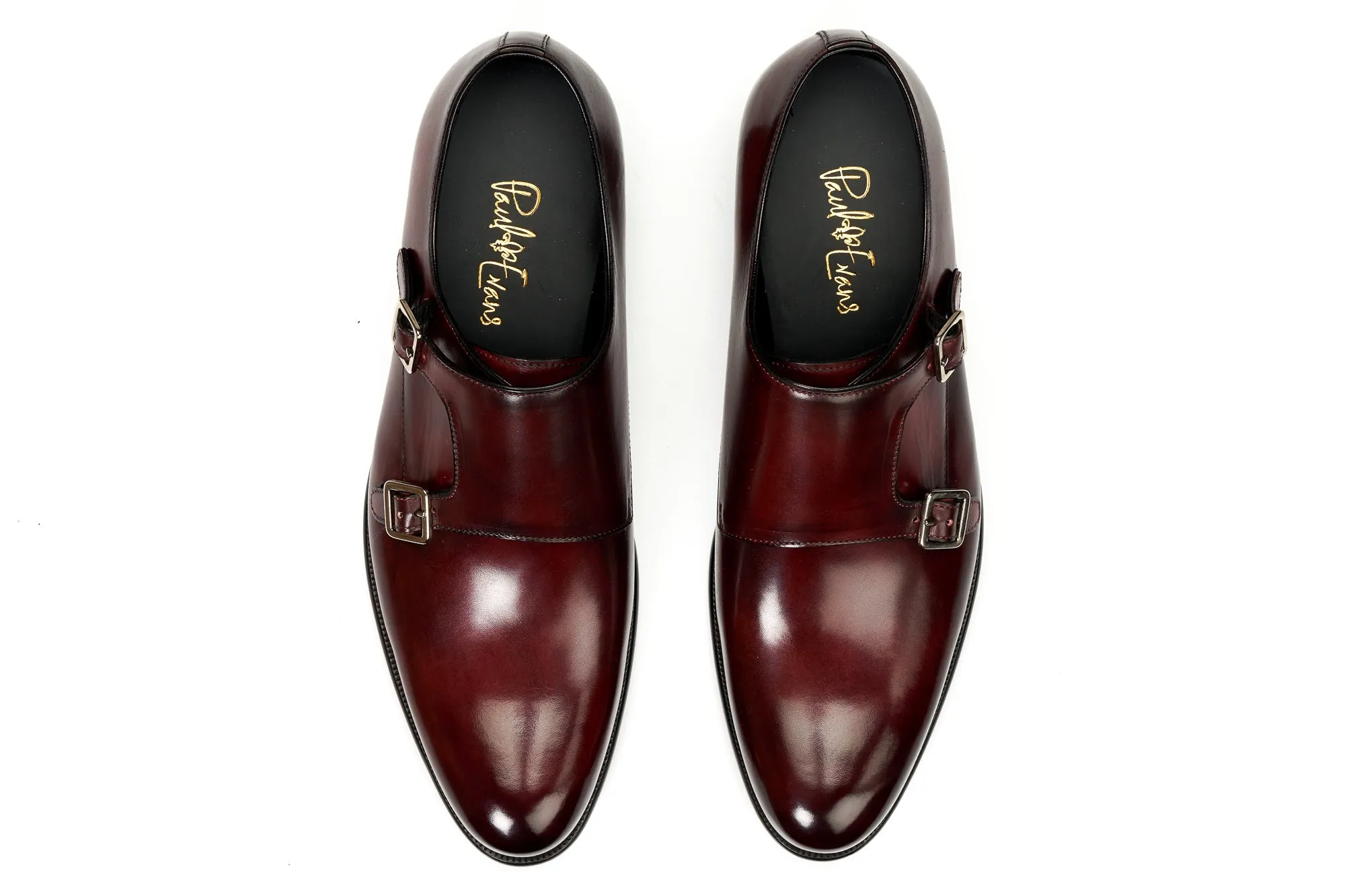 The Poitier Double Monk Strap - Oxblood